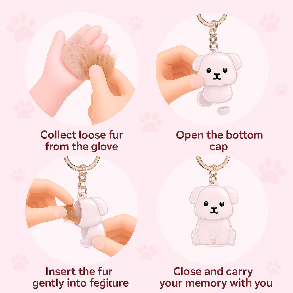 Pet Hair Keychain